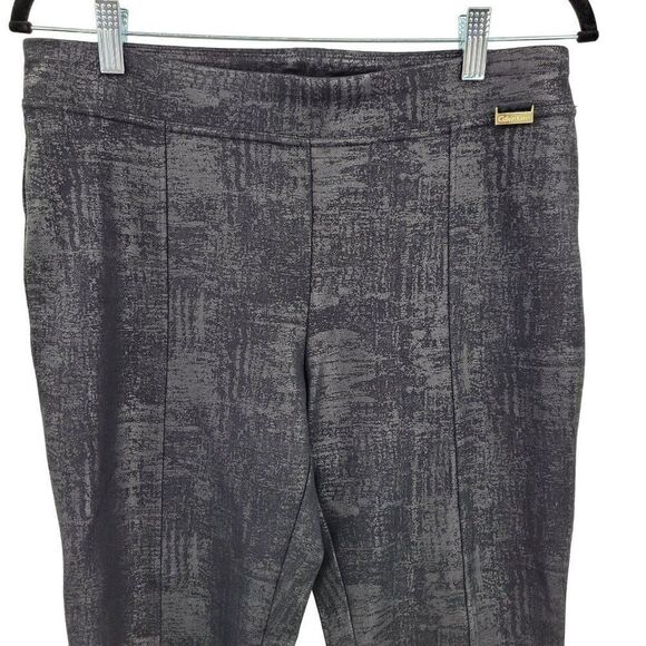 Calvin Klein Womens Pants Power Stretch Embossed Snake Leggings Skinny Black M - Picture 8 of 16